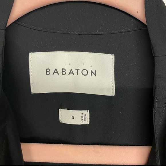 Aritzia Babaton Flowy Trench Coat Black Size S - Picture 5 of 7